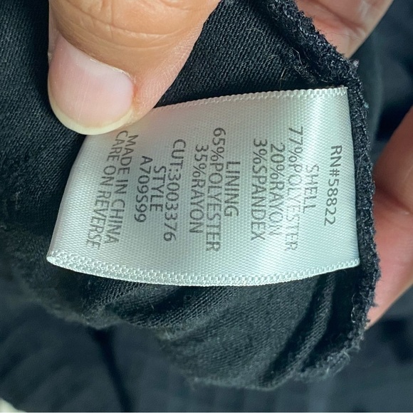 Max Studio Sweater Women’s Size Medium Black Cowl Neck Pullover waffle knit - Picture 11 of 15